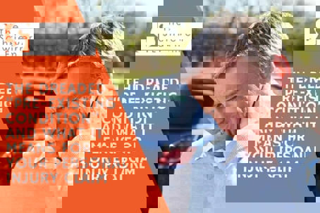 The dreaded "pre-existing condition" and what it means for your personal injury claim graphic